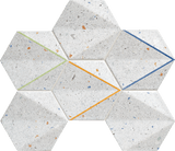 Mosaik und Wandfliese Quarzstein Optik Dots Grey